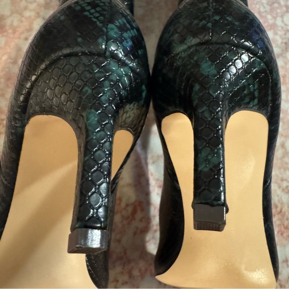 JF Just Fab Ally Tall Stiletto Python Print Boots Size 8 - Picture 12 of 13